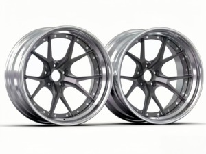 Multi <b>Spoke</b> Three Piece Forged Aluminium Alloy <b>Wheel</b> With Machined Rivets And Center Cap Universal Fit Racing Automobile Rim - Product Image 6