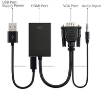 VGA pria Ke HD MI Female adaptor konverter 1080p dengan kabel Audio Video Fr Desktop/ Laptop/ PC/ HD TV-box ke HDTV/AV/ Monitor