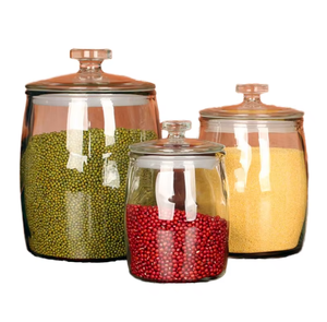 食品瓶丸型食品保存ガラス瓶丸型保管キャンディーガラス食品瓶 - Product Image 6