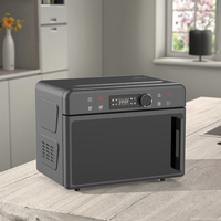 2025 noir 20L écran tactile numérique multifonctionnel Air Fry four micro-ondes sans huile électrique Air chaud friteuse pour usage domestique