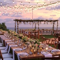 Mobilier d'extérieur commercial Dessus en bois avec pieds en métal Restaurant Salle à manger Table de banquet de mariage pliante en bois pour hôtel