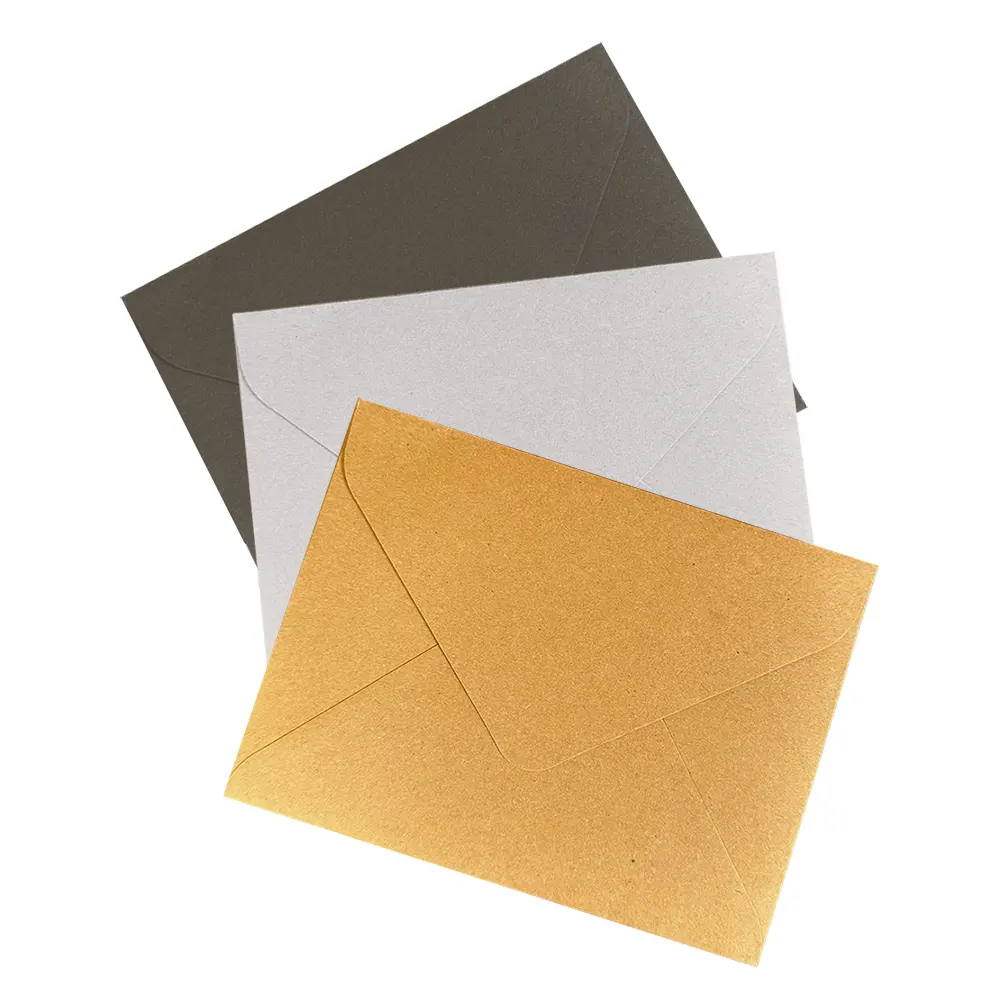 Blank DIY Envelope Black White Kraft Paper Envelope Postcards 350gsm Greeting Card Cover Photo Packaging Boxes