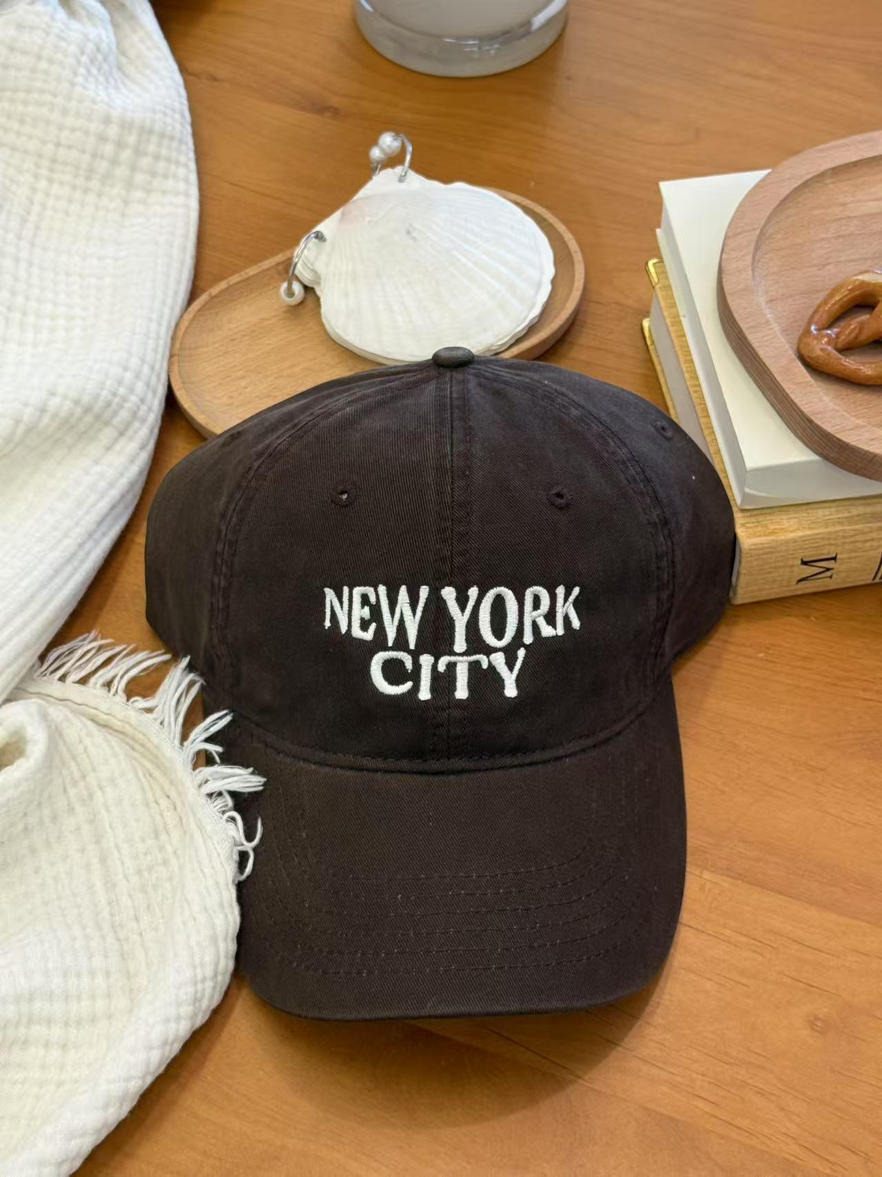 Brown-newyorkcity letter embroidery