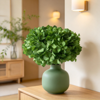 Susunan Bunga Hydrangea Daun Besar Buatan Tangan Langsung dari Pabrik, Segar, Tahan Lama, Diameter 20-25cm