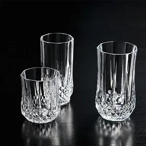 Flûtes et gobelets en verre rétro transparent, verres à vin blanc, verres à vin rouge, verres à champagne, verres à brandy, verres à shot - Product Image 4