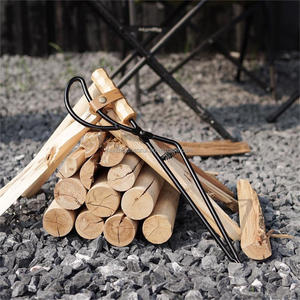 Ensemble de pinces de <span class=keywords><strong>cheminée</strong></span> pliantes pour feu de camp extérieur Outils de <span class=keywords><strong>cheminée</strong></span> <span class=keywords><strong>Pince</strong></span> à feu de charbon de bois - Product Image 1