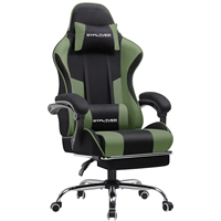 Chaise de bureau ergonomique moderne de haute qualité, finement conçue, pivotante, en cuir, réglable en hauteur avec vérin à gaz 3 positions, idéale pour le gaming