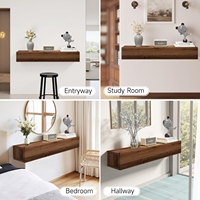 Table console flottante moderne, table étroite murale de 32 pouces pour entrée et salon