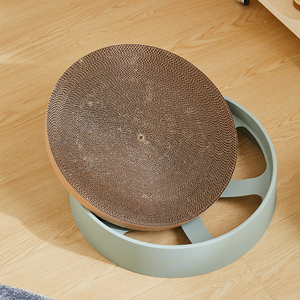 Grattoir à <span class=keywords><strong>chat</strong></span> rond OEM ODM avec coque en plastique, fabrication directe, tapis à gratter résistant à l'usure <span class=keywords><strong>pour</strong></span> chats d'intérieur - Product Image 6