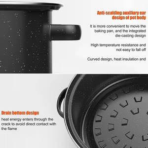 Sartén grande <span class=keywords><strong>para</strong></span> asar antiadherente <span class=keywords><strong>para</strong></span> el hogar con tapa <span class=keywords><strong>para</strong></span> asar castañas/batatas - Product Image 6