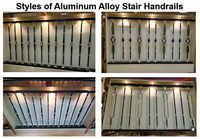 Balustrades d'escalier en aluminium au design moderne personnalisé, faciles à installer, résistantes à l'eau, protégées contre les UV, écologiques, pour balcon