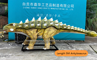 Gerçekçi dinozor Animatronic Ankylosaurus 6 metre yaşam boyutu dinozor Zigong fabrika