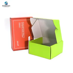 Üretici büyük renk baskılı karton kutu posta giyim kutusu logo ambalaj ile oluklu özel nakliye kutuları
