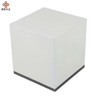 Urne funéraire Highlume pour cendres, en MDF blanc, avec couvercle arrière noir brillant, scellée par vis, personnalisable