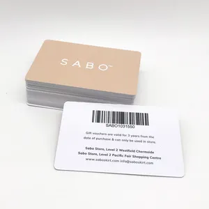 Kunden spezifischer Logo-Druck Kunststoff-Mitglieds karte mit Barcode und Karten nummer