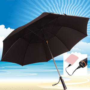 Aperto ombrello automatico Speciale uv ombrello impermeabile ventilatore solare ombrello diritto con il ventilatore paraguas - Product Image 3
