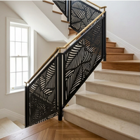 Système de balustrade en aluminium sur mesure pour villa, balcon, terrasse, escalier, poteaux de main courante, revêtement poudré noir mat extérieur
