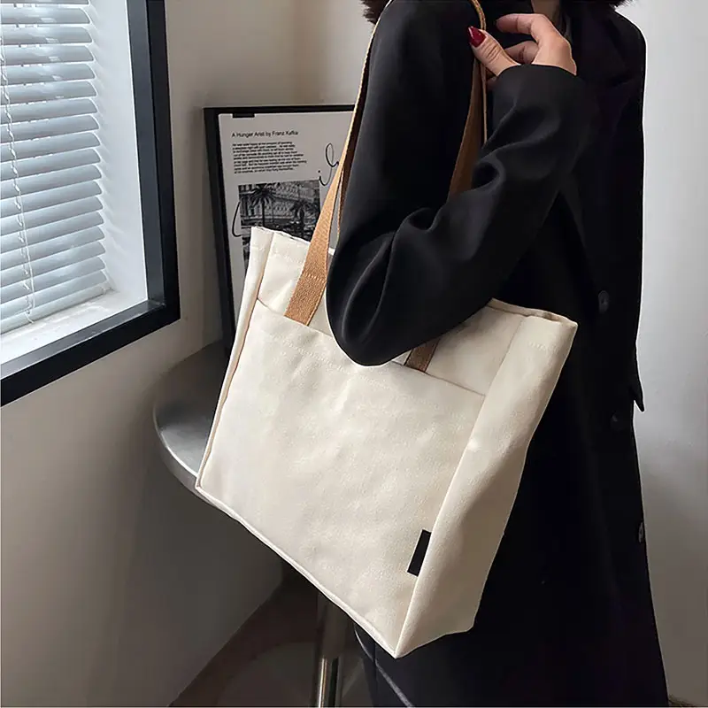 Custom Large Canvas Tote Bag Fashion Clothing Bag Canvas Sling Bag For Women