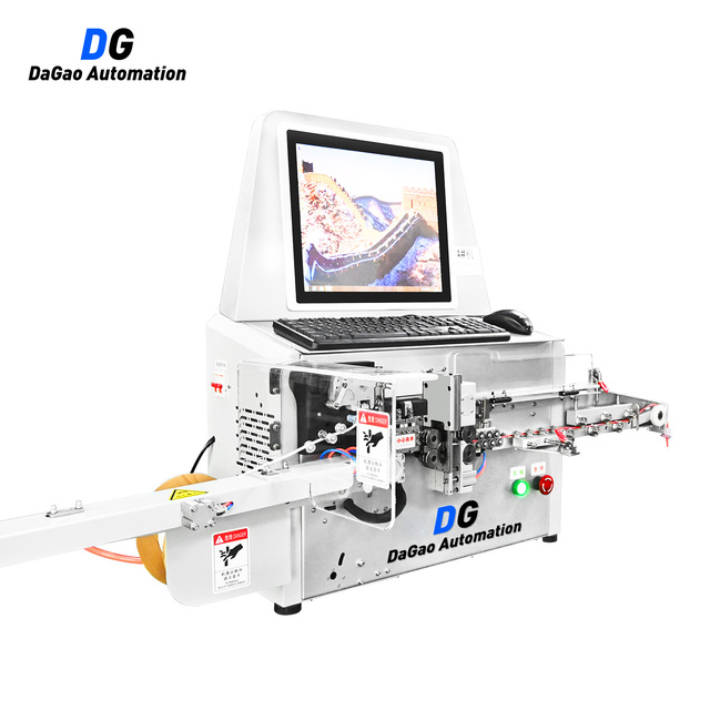 DG Semi Automatic Wire Cutting Stripping Marker Tube Printing Threading Machine