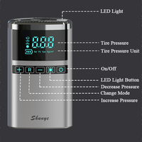 Compresseur d'air portable sans fil 12V ABS pour voiture avec moniteur de pression des pneus 150psi et arrêt automatique - Gonfleur de pneus numérique