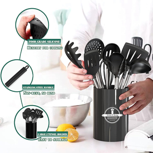 <strong>Silicone</strong> Kitchen <strong>Tools</strong> Sets 43 Pieces Cooking Utensils with Stainless Steels Handle Heat Resistant <strong>Silicone</strong> Kitchen Utensils Set - Product Image 2