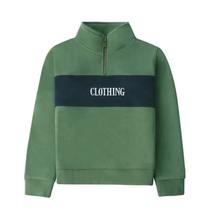 Oem Custom 100% Katoenen Color Block Trui Trui 1/4 Kwart Half Zip Sweatshirt Voor Heren - Product Image 6