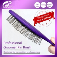 Baoli brosse De nettoyage en acier pour les animaux De compagnie, à longue ardillon, 17mm, Logo personnalisé, accessoire De toilettage et De démêlage pour les chiens et les chats