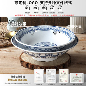 Xiangyuan <b>melamine</b> tableware commercial serving <b>plates</b>, imitation porcelain <b>plates</b> for hotels, restaurants, and eateries, round - Product Image 4