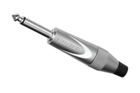 Connecteur de câble mono mâle droit AMPHENOL TM2PNJ-AU 1/4" 6,35 mm plaqué or 10A avec coque métallique pour téléphone - En stock