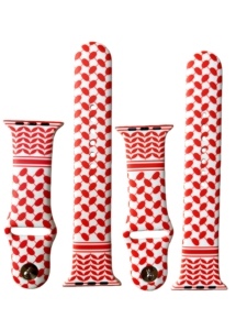 Nouveau style bracelet de montre en silicone étanche Palestine Keffiyeh – Cadeau promotionnel pour soutenir la Palestine - Product Image 1