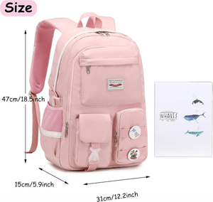 School Backpacks for Teen Girls - Laptop Backpacks 15.6 Inch College Cute Bookbag Anti Theft Women Casual Daypack,Pink Backpack - Product Image 6