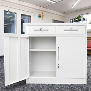 Armoire de rangement industrielle en acier verrouillable avec étagère réglable pour bureau, atelier, maison - Product Image 2
