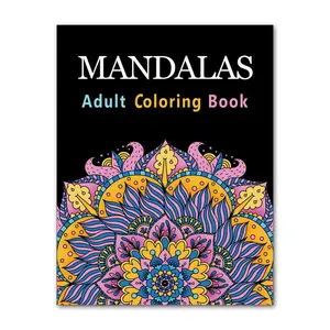 Libro de colorear personalizado con Mandala para adultos, impresión secreta, venta al por mayor