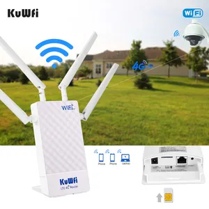 Router KuWFi 4g 5g wifi, disesuaikan dengan sim dengan antena luar ruangan router wifi 4g lte dan slot kartu sim