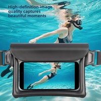 Sac banane étanche en PVC pour activités de plein air transfrontalières, avec fenêtre de 8 pouces, grande capacité, pour la natation, la navigation de plaisance, le surf ; Étui professionnel pour téléphone