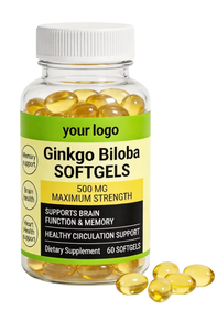 Gélules molles premium d’extrait de <span class=keywords><strong>ginkgo</strong></span> <span class=keywords><strong>biloba</strong></span> 8 en 1 – 500mg avec vitamine E – Complément bien-être pour la santé cérébrale - Product Image 2