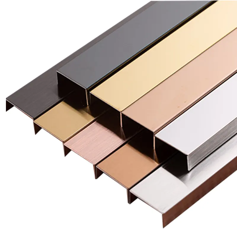 304 stainless steel rose gold decorative strip tiling edge