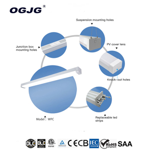 Đèn Trần Thay Thế Huỳnh Quang 1200Mm 36W Đèn Tuyến Tính Làm Mờ Văn Phòng Đèn Ống LED Khẩn Cấp Cho Lớp Học - Product Image 5