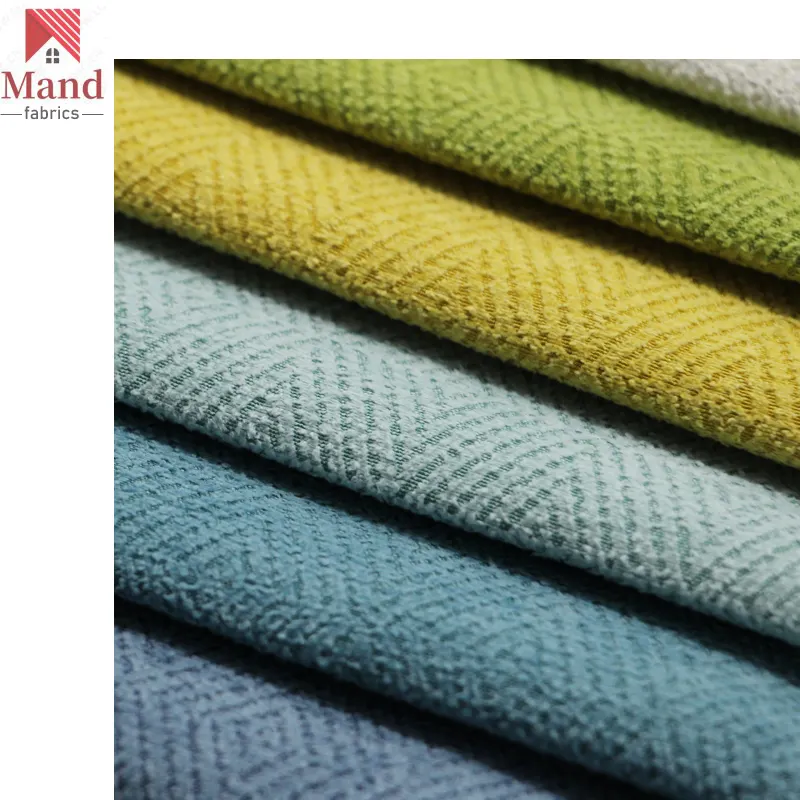 Mand Dệt Tùy Chỉnh Thiết Kế Mới Sinh Thái Thân Thiện Polyester Kết Cấu Kim Cương Tweed Nhung Da Lộn Nệm Vải Từ Ngô Giang