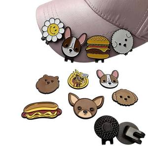 Marqueur de balle de golf fantaisie en émail, personnalisé, portable, avec clip pour chapeau, motifs par sublimation, en métal, écologique, aimanté, logo personnalisé - Product Image 1