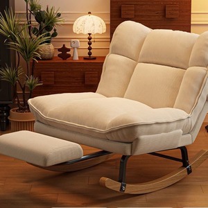 Fauteuils à bascule ergonomiques modernes de luxe, canapés en bois pour salon et chambre à coucher, fauteuils inclinables - Product Image 4