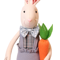 Poupée Lapin en Peluche à Oreilles Longues de 35cm, Décoration de Pâques