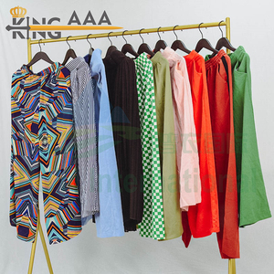 Pantalons évasés à jambes larges pour femmes, 100% coton, tailles mixtes, vêtements d'occasion, balles de vêtements Ukay en provenance de Chine - Product Image 2