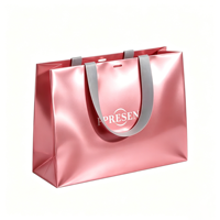 Sacs cadeaux holographiques laser en papier d'art biodégradable et recyclable, personnalisés en gros, pour bijoux, chaussures et vêtements
