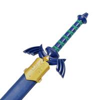 Espada Maestra de Link, Réplica de la Colección The Legend of Zelda, 107 cm, Azul, para Decoración del Hogar