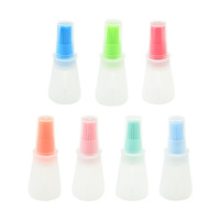 Spazzola per imbastire per interni per barbecue con bottiglia di olio di Silicone portatile durevole per barbecue
