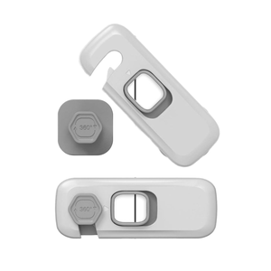 5 Pack Self-Adhesive Fridge Locks Plastic Refrigerator Latch for Kids and Toddlers Child and <strong>Baby</strong> Proof Freezer <strong>Door</strong> Lock - Product Image 1