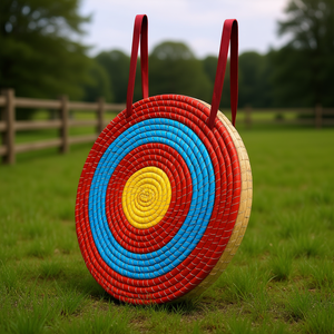 Cible de tir à l'arc traditionnelle en paille, 20 pouces, multicouche, fabriquée à la main pour la chasse en plein air et la pratique du tir. - Product Image 2