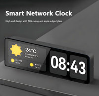 Horloge météo de signalisation numérique haute résolution de 21 pouces double alimentation chronométrage compte à rebours et affichage des informations pour le campus scolaire