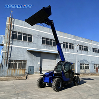 Chariot télescopique compact de 3 tonnes, chariot télescopique tout-terrain avec plusieurs accessoires pour l'agriculture et les travaux de construction